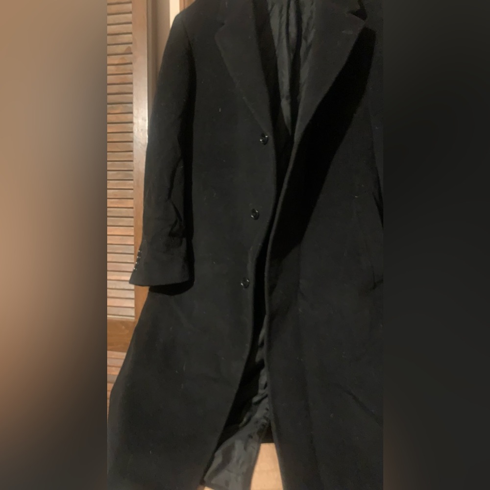 Lauren by RL men’s cashmere topcoat.